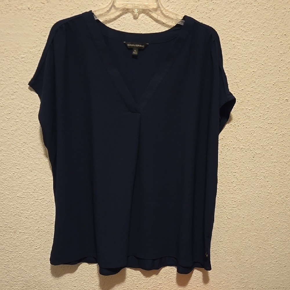 B13 Elegant Banana Republic Navy Blue Women's Top Sx XXL